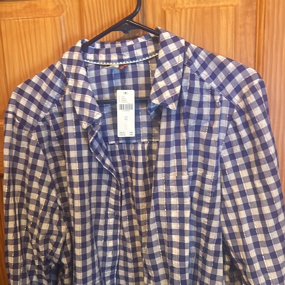 NWT Pilcro by Anthropologie long sleeved button up shirt ombré & pocket-XL - Picture 4 of 9